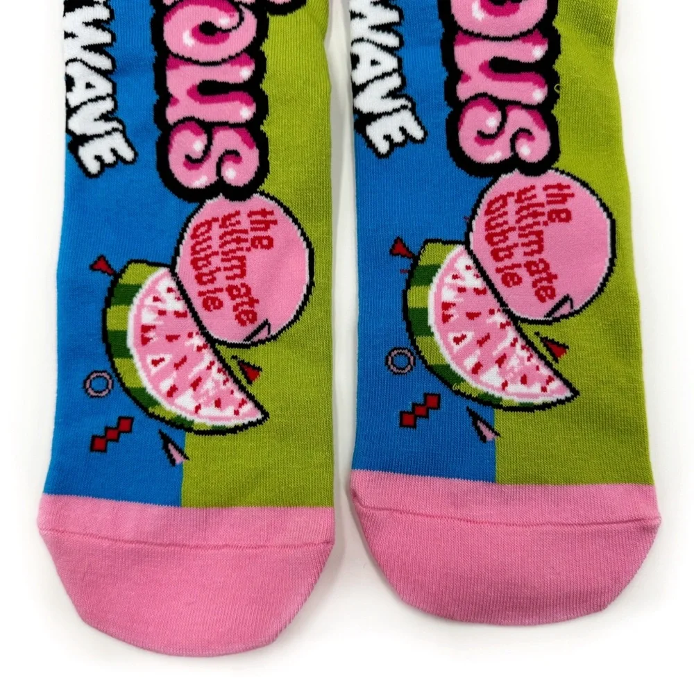 Odd Sox Bubblicious Bubble Gum Crew Socks Mens Womens Watermelon Wave Pink Blue